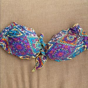 Luli Fama wavy bandeau bikini top